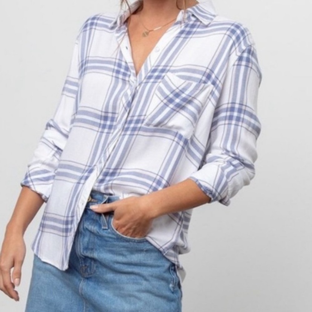Rails Hunter White Coast Blush Flannel shirt